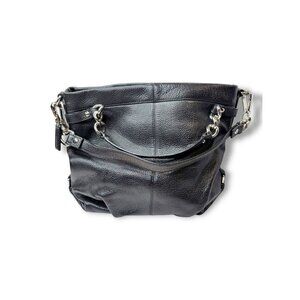 Coach Black Leather Brooke Duffel Bag & Dust Bag